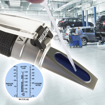 Рефрактометр для автомобилистов (пропиленгликоль, этиленгликоль, электролит) МЕГЕОН 72012 купить по низкой цене | МАКСПРОФИТ