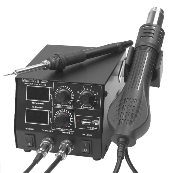 Паяльная станция с цифровым управлением МЕГЕОН 00686 купить по низкой цене | МАКСПРОФИТ