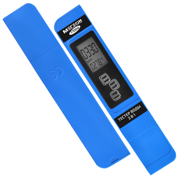 Тестер воды 3 в 1 (солемер/кондуктометр/термометр) МЕГЕОН 17004 купить по низкой цене | МАКСПРОФИТ